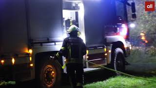 Brand in Bodnegg verursacht 500000 Euro Schaden [upl. by Anirol]