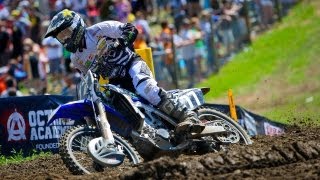 Hahn  Martin  Roczen  Tomac FourWay Battle  2013 Unadilla MX 250 Moto 1 [upl. by Ahseikram299]