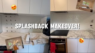 Diamond tiles Splashback makeover  chill tutorial [upl. by Wilek]