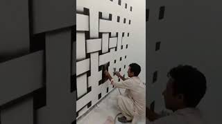 Diy Wall Painting Design ideas shorts geometric walldesign [upl. by Veronike392]