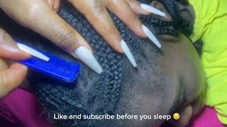 Asmr Thorough scalp scratching with comb dandruff Asmr [upl. by Pearce680]