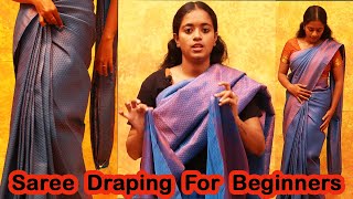 Saree Draping For Beginners  EASY HACKS  SD vlogs [upl. by Anabelle]