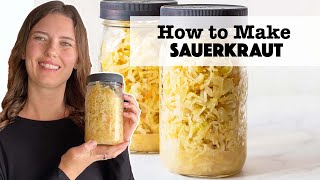 How to Make Sauerkraut  one of the easiest homemade fermented foods [upl. by Tillford]