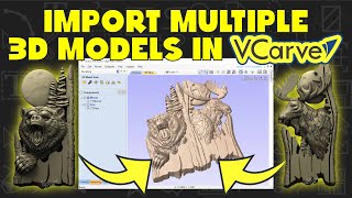 The secret Vectric doesnt want you to know  Import amp Edit Multiple 3D Models in VCarve [upl. by Boycey]