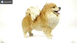 HiLine Gift Medium Standing Pomeranian Garden Statue [upl. by Aviv]