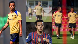 🔥WOOW💪🏾✅Hard Training as Thiago Alcantara joins Barca Welcome back ThiagoHansi Flick [upl. by Nahej]