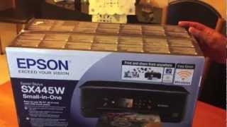 Stampante Epson Stylus SX445W con AirPrint Unboxing [upl. by Nerval]