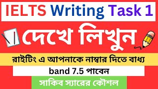 IELTS Writing Task 1  Writing Tips and Tricks  Shakib Sir [upl. by Arathorn]