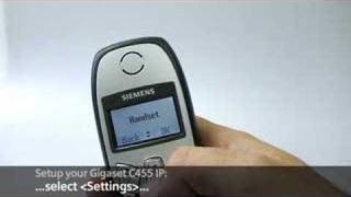 Siemens Gigaset C455 IP  Setting up for use with VoIP [upl. by Zeta]