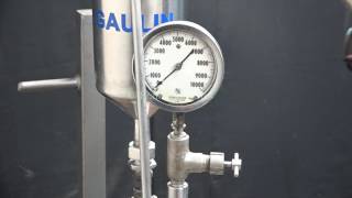 Gaulin Model 25CGB Two Stage Homogenizer Demonstration [upl. by Ecnerewal]