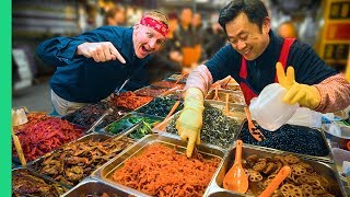 Traditional Korean Street Food Tour at Gwangjang Market in Seoul [upl. by Nelyt676]