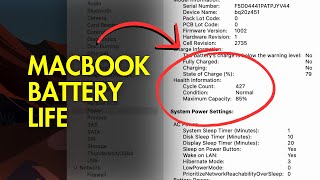 How to Check Battery Cycles Count Health and Battery Capacity on Your Mac [upl. by Nowaj207]