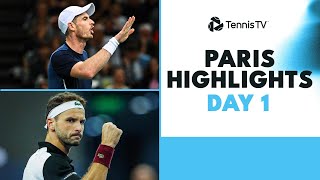 Thiem Faces Wawrinka Murray amp De Minaur Battle Dimitrov Plays  Paris 2023 Day 1 Highlights [upl. by Ailina]