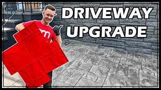 How to Stamp a Concrete Driveway DIY [upl. by Kevon]