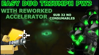 POLLUTED WASTELAND 2 DUO TRIUMPH with REWORKED ACCELERATOR  Tower Defense Simulator [upl. by Mike]