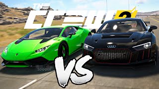 Audi R8 VS Lamborghini Huracan  The Crew 2 [upl. by Marthena625]