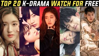 Top 20 Korean Drama in Hindi dubbed available for Free [upl. by Hendrika]