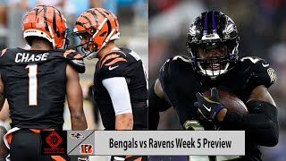 Cincinnati Bengals vs Baltimore Ravens Week 5 Preview and Predictions October 6 2024 [upl. by Calen]