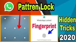 How To Use Lock Fingerprint and Pattern Lock In WhatsApp  WhatsApp Par Fingerprint and Pattern [upl. by Giliana]