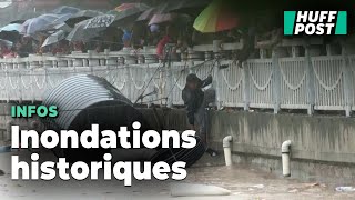 Au Népal des inondations et glissements de terrain font au 148 morts [upl. by Nnylimaj296]