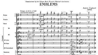 Score Copland  Emblems 1964 for symphonic band [upl. by Mill]