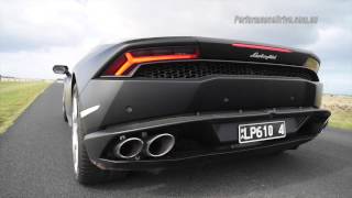 2015 Lamborghini Huracan 0100kmh 0200kmh amp engine sound [upl. by Enerod615]