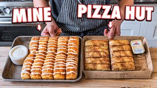 Making Pizza Hut Cinnamon Sticks At Home  But Better [upl. by Sanfo]