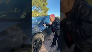 Ricardo Prank Benoit Chevalier avec de la Neige sur sa Tesla ❄️😂 [upl. by Craddock]