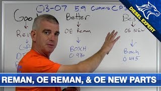 Difference Between Reman OE Reman and OE New Parts [upl. by Etteniuq]