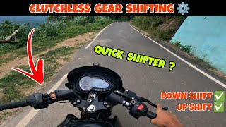 Clutchless Gear SHIFTING On Pulsar 150 ⚙️ [upl. by Ayom943]