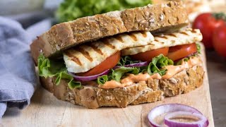 Grilled Halloumi Sandwich Recipe 21 ontario canada vlog 50 [upl. by Epilif]