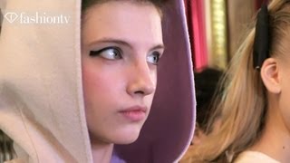 Models Backstage at Tsumori Chisato Fall 2012  Paris Fashion Week  FashionTV [upl. by Aerol298]