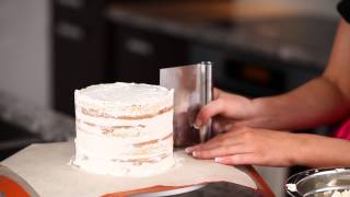 How to Layer and Frost a Cake with Perfectly Smooth Sides [upl. by Crosse]