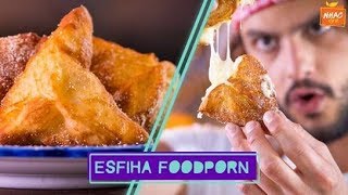 ESFIHA DE QUEIJO FRITA A melhor do mundo  Mohamad no Nhac [upl. by Eitsim244]