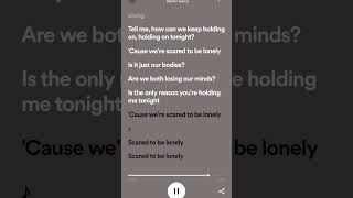 Scared to be lonely  Martin garrix lyrics foryou lyrics scaredtobelonely martingarrix [upl. by Niobe]