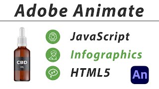 ADOBE ANIMATE CC 2024 TUTORIAL  INTERACTIVE HTML5 BANNER  JAVASCRIPT  BUTTONS  INFOGRAPHICS [upl. by Yhtorod]