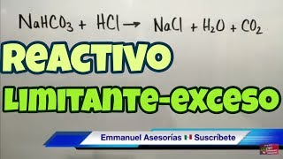 Reactivo Limitante y en Exceso Paso a Paso [upl. by Orabla]