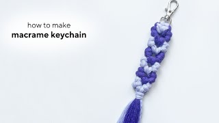 DIY Macrame Keychain Tutorial  Easy StepbyStep Guide for Beginners [upl. by Atteinotna]