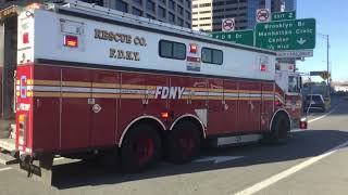 FDNY RESERVE RESCUE 06 COMING INTO A DETAIL [upl. by Ahcsropal]