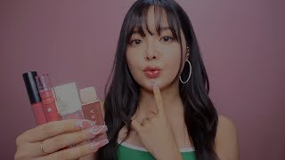 ASMR Lipgloss Application 👄Mouth Sounds 👀Up Close [upl. by Neelsaj]