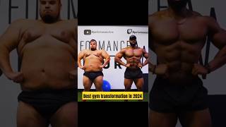 Best gym transformation in 2024 🥶 gym bodybuilding shorts [upl. by Eiramana]