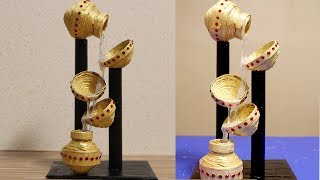 Newspaper Waterfall Showpiece  DIY Crafts [upl. by Orual]