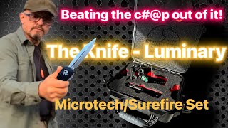 Can it take abusive tests Microtech Luminary Zero Blade Tolerance no play lock [upl. by Phyllida]