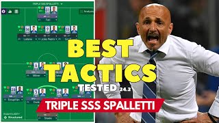 The Best Tactics on FM24 Tested  TRIPLE SSS SPALLETTI  Football Manager 2024 [upl. by Selin]