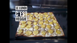 TARTE FLAMBÉE VÉGÉTARIENNE comme une FLAMMEKUECHE 🔥 ALSACIENNE [upl. by Sell]