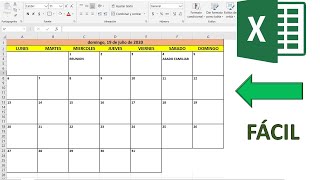 Como hacer un calendario en excel [upl. by Chita]