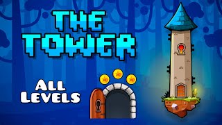 Geometry Dash 22 – “The Tower” ALL LEVELS Complete All Coins [upl. by Enilasor]