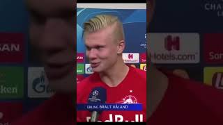 Erling Haaland Funny Interviews haaland interview [upl. by Nnylahs]