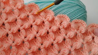 Attention Dont Miss The Simplest Crochet Wool Baby Blanket Designer  Blanket Crochet Tutorial [upl. by Eugenides]