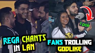 Fans Trolling GodL😱 Rega in Lan  Thug react❤️ [upl. by Orsola]